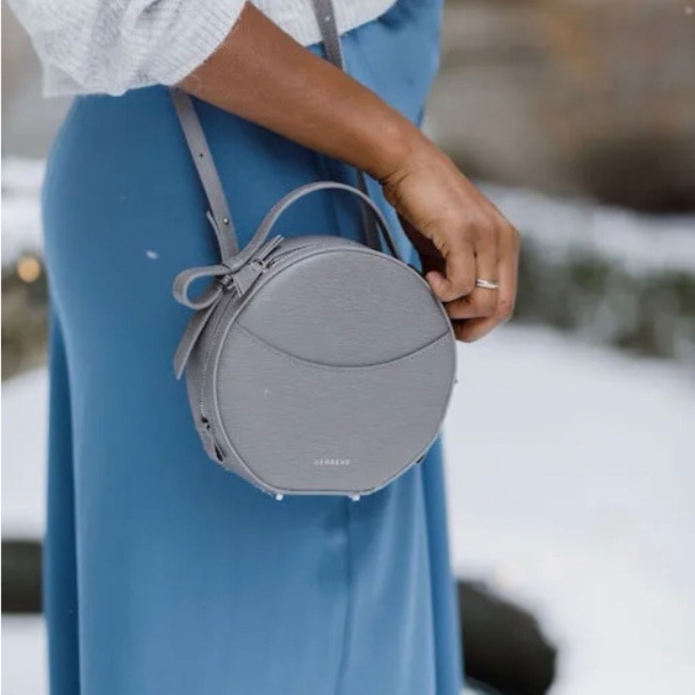 Senreve CIRCA Bag Pebbled Ice Blue/Gray Purse/Backpack - MINT - Picture 1 of 14